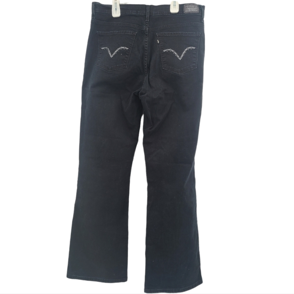 Levi's 512 Black Perfectly Slimming Boot Cut Jeans, multi pockets, women 16long - Picture 3 of 9